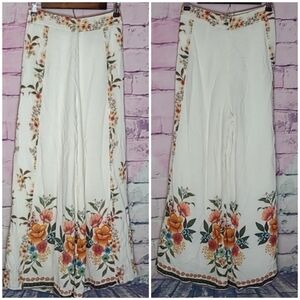 ANTHROPOLOGIE FARM RIO MELILA FLORAL FLARED PANTS ALTERED READ DESCRIPTION